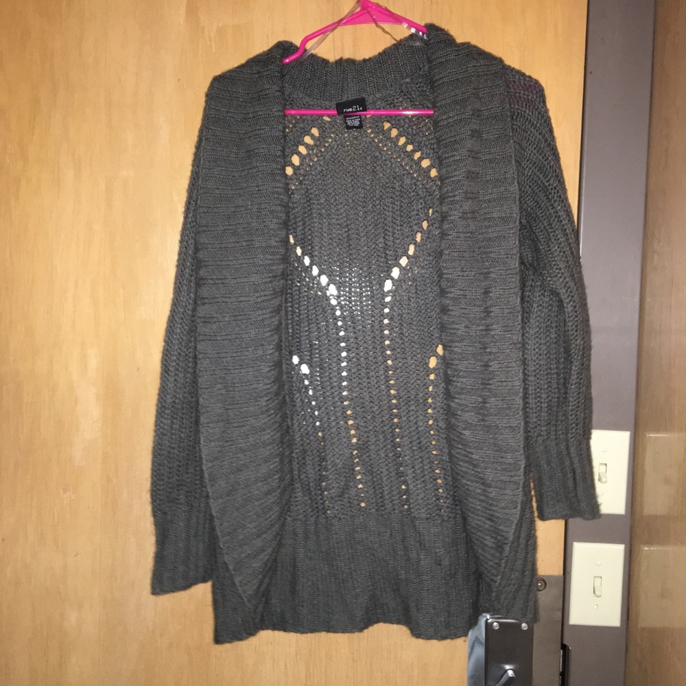Olive green cardigan